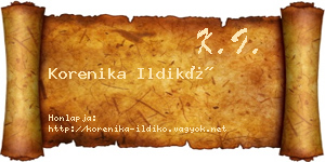 Korenika Ildikó névjegykártya
