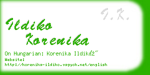 ildiko korenika business card